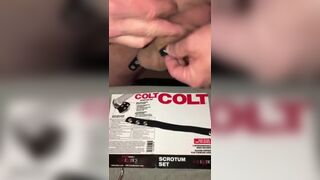 Colt Scrotum Set; Unpackaged new Sex Toy Demonstration and Review Jetsfan1983 - BussyHunter.com
