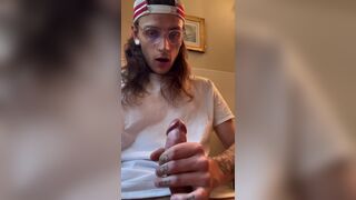 365° Degree Massive Cumshot Nude Painter