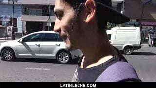 LatinLeche - Cute Straight Latin Guy Stopped on the Street and Paid to Suck