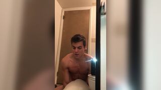 Cums on Mirror
