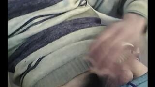Caught Arab Thug Wanks his dick