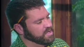 Big bear sucking two big hairy friends  - Free Gay Porn