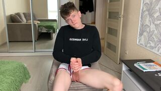 Young Boy Cumming with you (Eye Contact) _big Dick 23cm. _huge Load_ Uncut