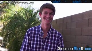 Twink straighty tugs dick