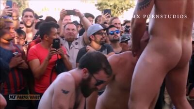 Hot Studs Orgy In Public