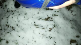 Pulling back foreskin and peeing to the snow Idmir Sugary