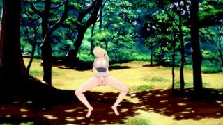 Tsunade masturbates at Shikkotsurin - Naruto hentai uncensored YR Lesnik