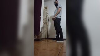 Male marking territory in living room ∖ peeing fetish nathan nz