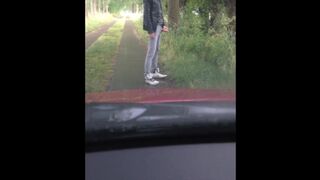 Pissing in Public on a Car smellmydick