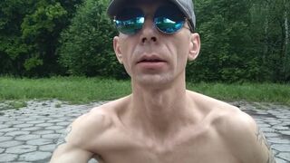 skinny outdoor masturbate skinnybodyman