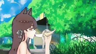 Pokemon Teen with Ears Blowjob Banana [4K Animation] YR Lesnik