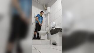 Restaraunt bathroom, pissing so much in there. someome almost got in when i was there, till end nathan nz