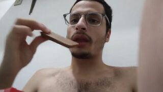 boy eating a Kit Kat nathan nz