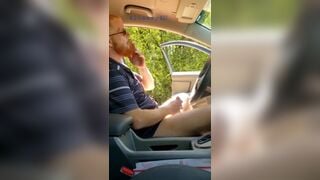 Hot ginger daddy playing with his cock and fire bush 420sexy4U