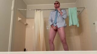 Leg Shaking Orgasm, Solo Male Standing Balanced on the Edge the Bath Tub - BlondNBlue222 BlondNBlue222