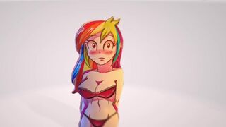 Rainbow Dash with Gorgeous Tits [My 3D Animation Free] YR Lesnik