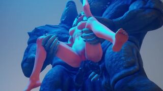 Furry with huge dildos ¦ double analIn YR Lesnik