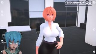 Stepsister works in the office [Office sharing game] touched her tits P1 YR Lesnik