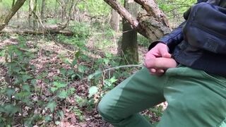 I sit on a tree, take my dick out, and started pissing smellmydick 2