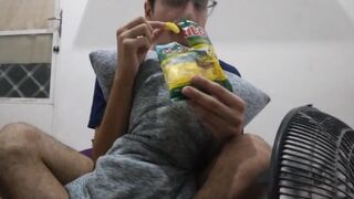 mukbang, eating a banana candy nathan nz