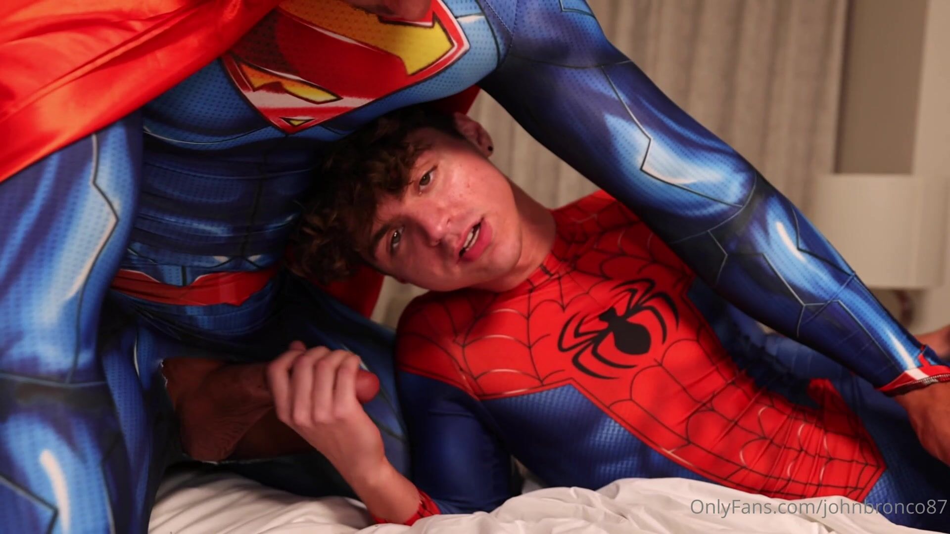 OnlyFans - John Bronco - 2022-04-29 superman gives spider man a facial total domination of tw  - free gay porn