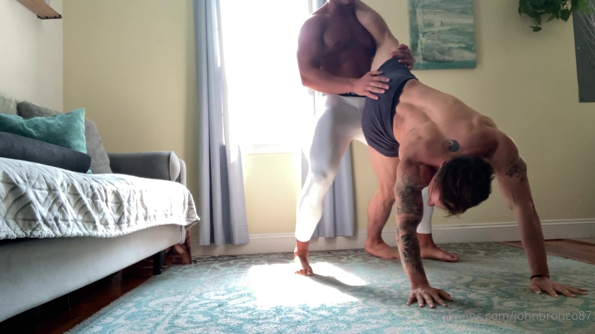 OnlyFans - John Bronco - 2021-07-11 hot yoga session with mattidude leads to a hot oral rimmin