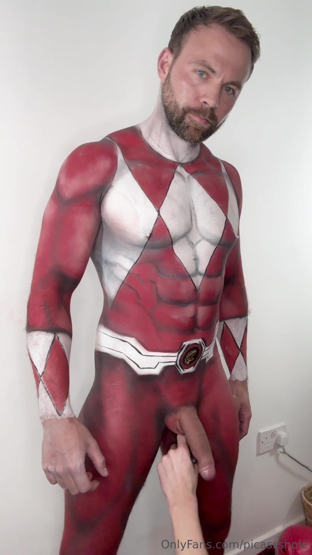 OnlyFans - PicAsssHoMrBritainX is Red Power Ranger - free gay porn