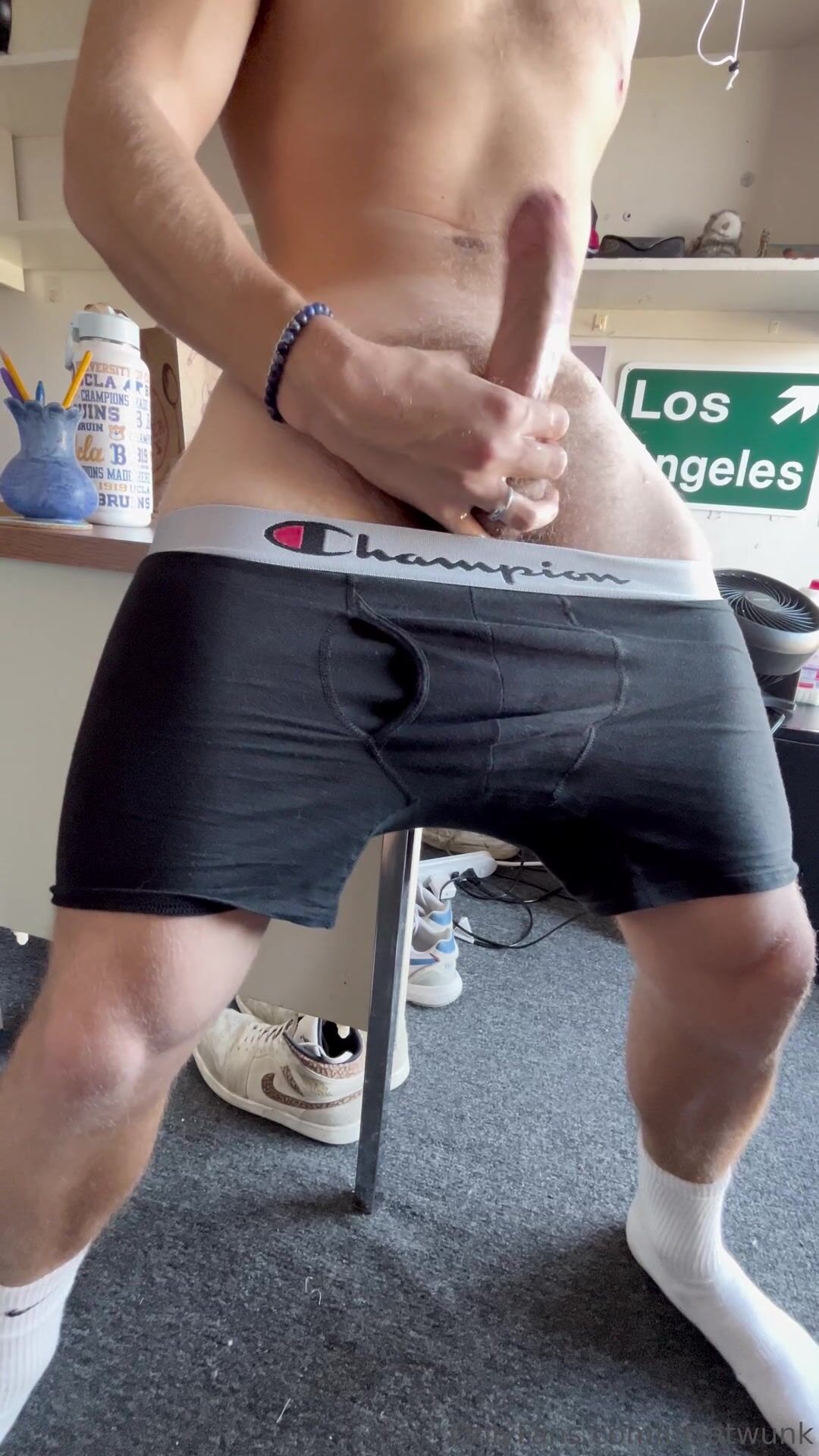 OnlyFans - @theeaglesof - College Guy Jerking Off in Socks - free gay porn