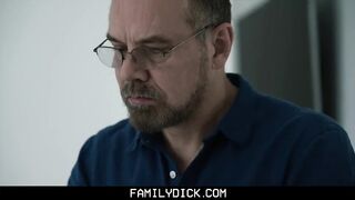 FamilyDick - Young Stepson Sucks his Burly Stepdad 