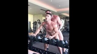 Daniel Montoya & Huge Ajax - Caught Fucking in the Gym - Gay Porn Sex Video