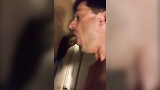 Sucking BBC At The Glory Hole With CIM And Swallow