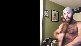 hairy lumberjack shows off his cock no cum7