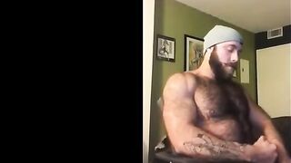 hairy lumberjack shows off his cock no cum7
