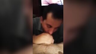 Arab Slave Swallows Verbal White Master Cum