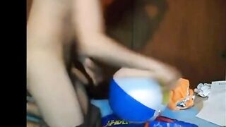 inflatable toy play beach ball humping orgasm4