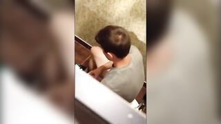 Str8 Spy Boy In Public Toilet