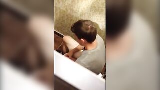 Str8 Spy Boy In Public Toilet