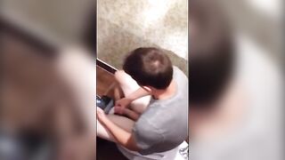 Str8 Spy Boy In Public Toilet