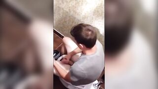 Str8 Spy Boy In Public Toilet