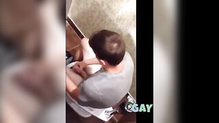 Str8 Spy Boy In Public Toilet
