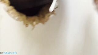 eating a creamy load of hot cum after work2
