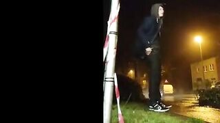 twink plays with his ass discreetly outside3