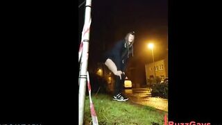 twink plays with his ass discreetly outside3