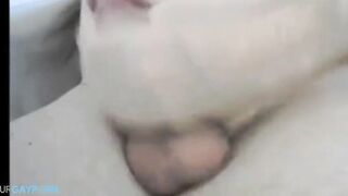 dad wanking cumming on cam