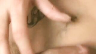 inked amateur teases with his slim fit body and masturbates