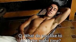 thick and rock hard cock latino jerks off in kinky solo act