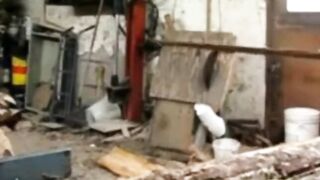 grandpa in a sawmill