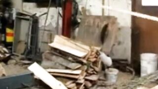 grandpa in a sawmill