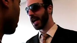 ebony employee anally spread with big office cock