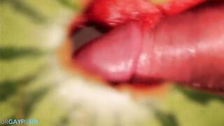 water melon cum fucking a melon and cumming